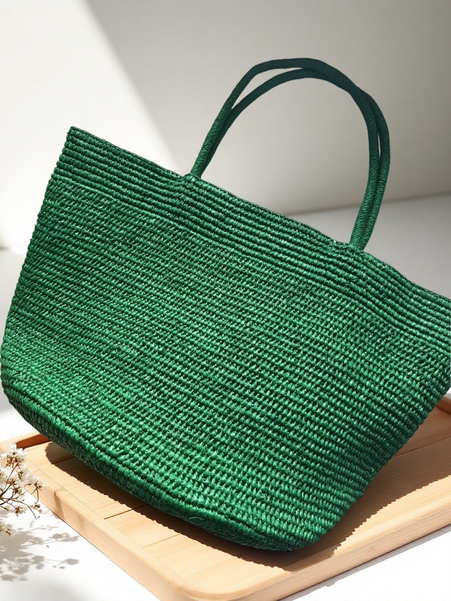 Raffia Large Capacity Straw Woven Female Seaside Women's Shoulder Bag