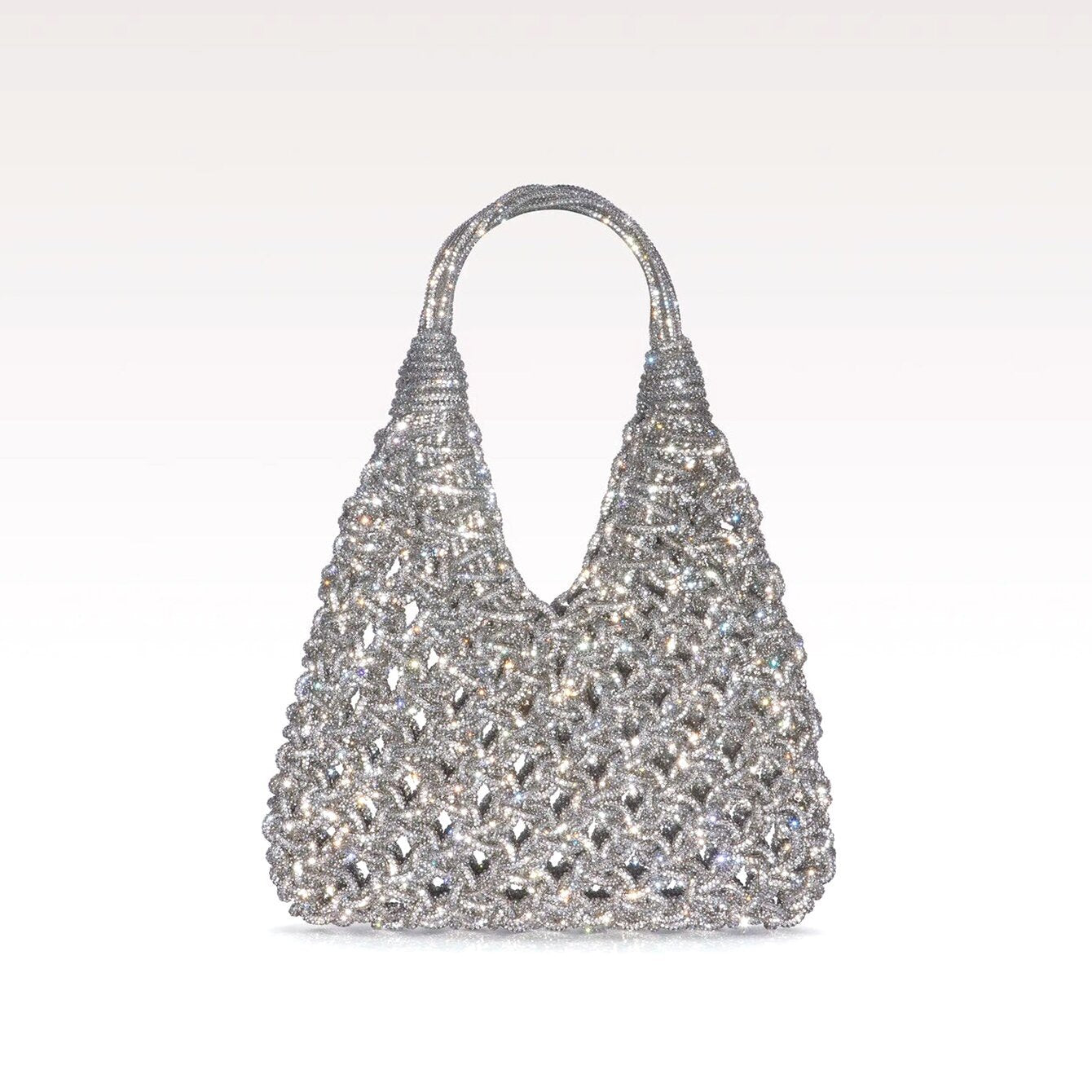 Women's Rhinestone Hollow Party Gathering Banquet Hand-woven Women's Handbag