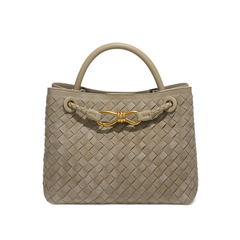 Classy Women's Frosted Suede Hand-woven Fashion Women's Handbag