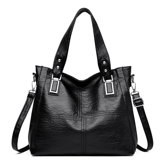 Women's Spring Large Capacity Soft Leather Mother Trendy Tote Bag