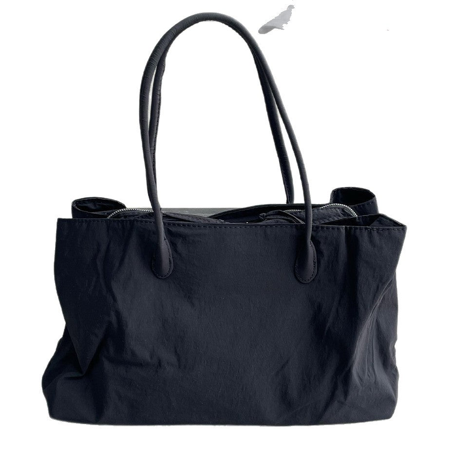 Niche Contrast Color Light Nylon Large Women's Shoulder Bag