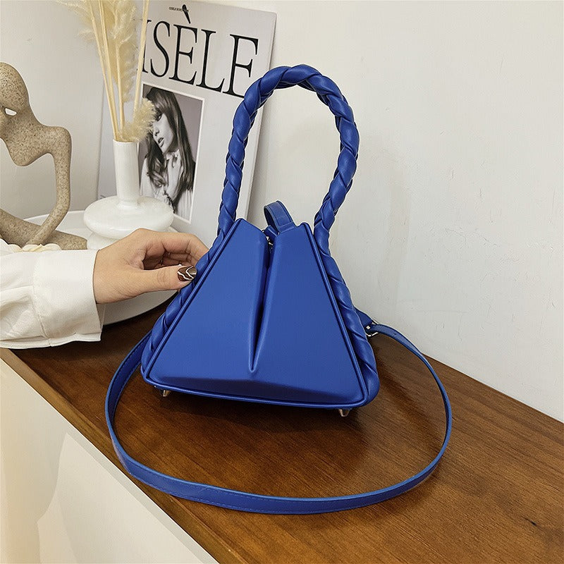 Women's Solid Color Daily Street Shaped Triangle Women's Shoulder Bag