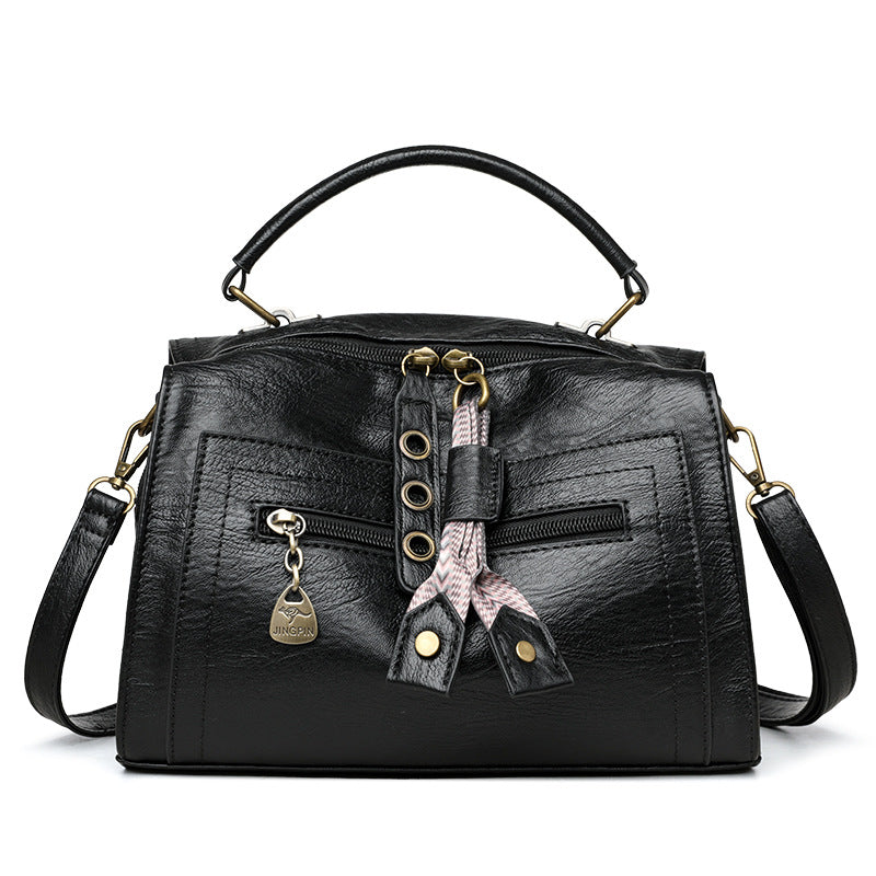 Women's Winter Fashion Soft Leather Pillow Women's Messenger Bag