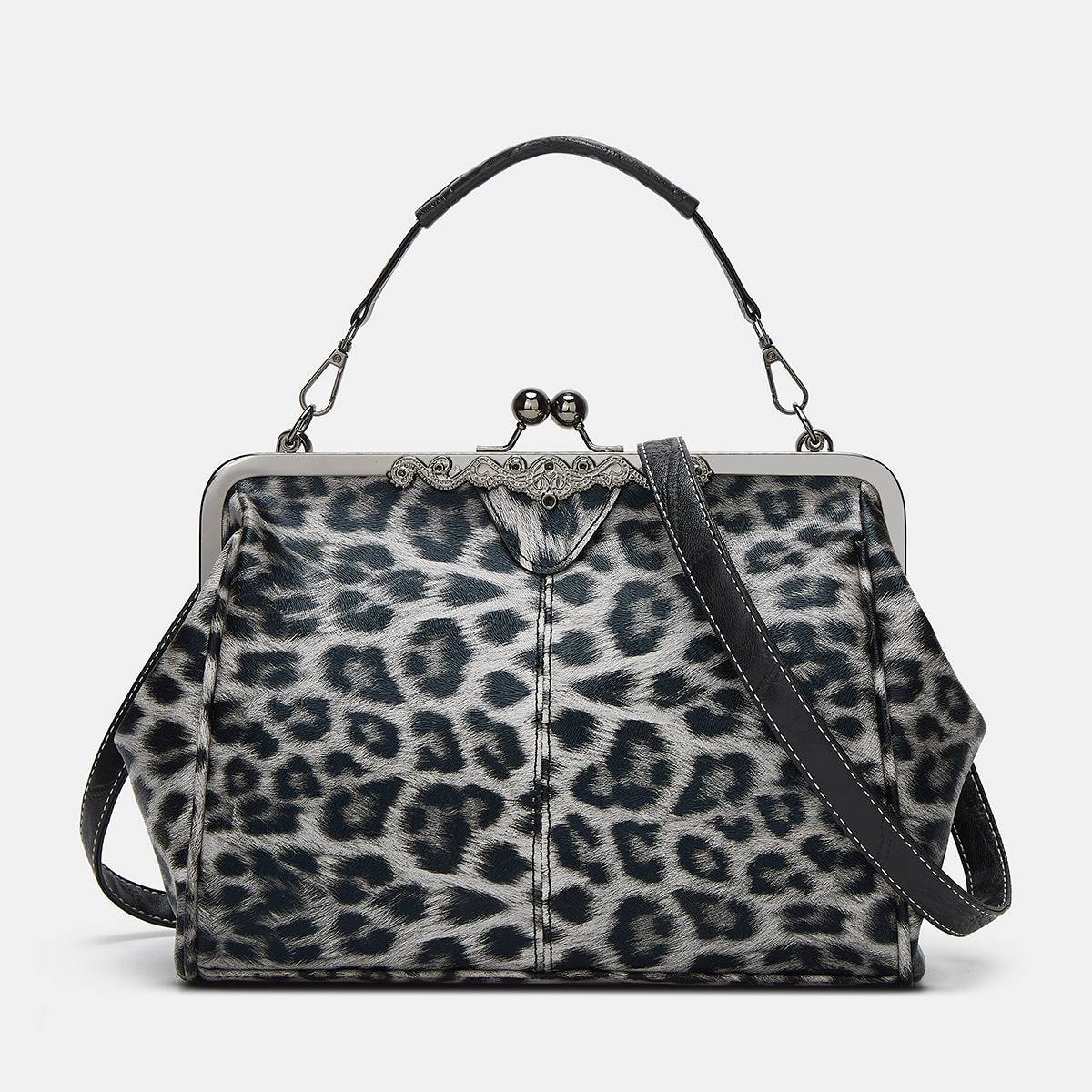 Women's Clip Fashion Leopard Print Design Autumn Women's Handbag