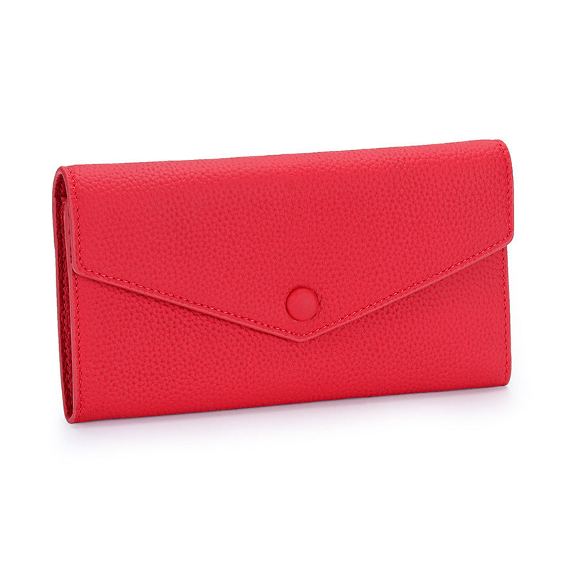 Women's Full Cowhide Long Large Capacity Genuine Ladies Wallet