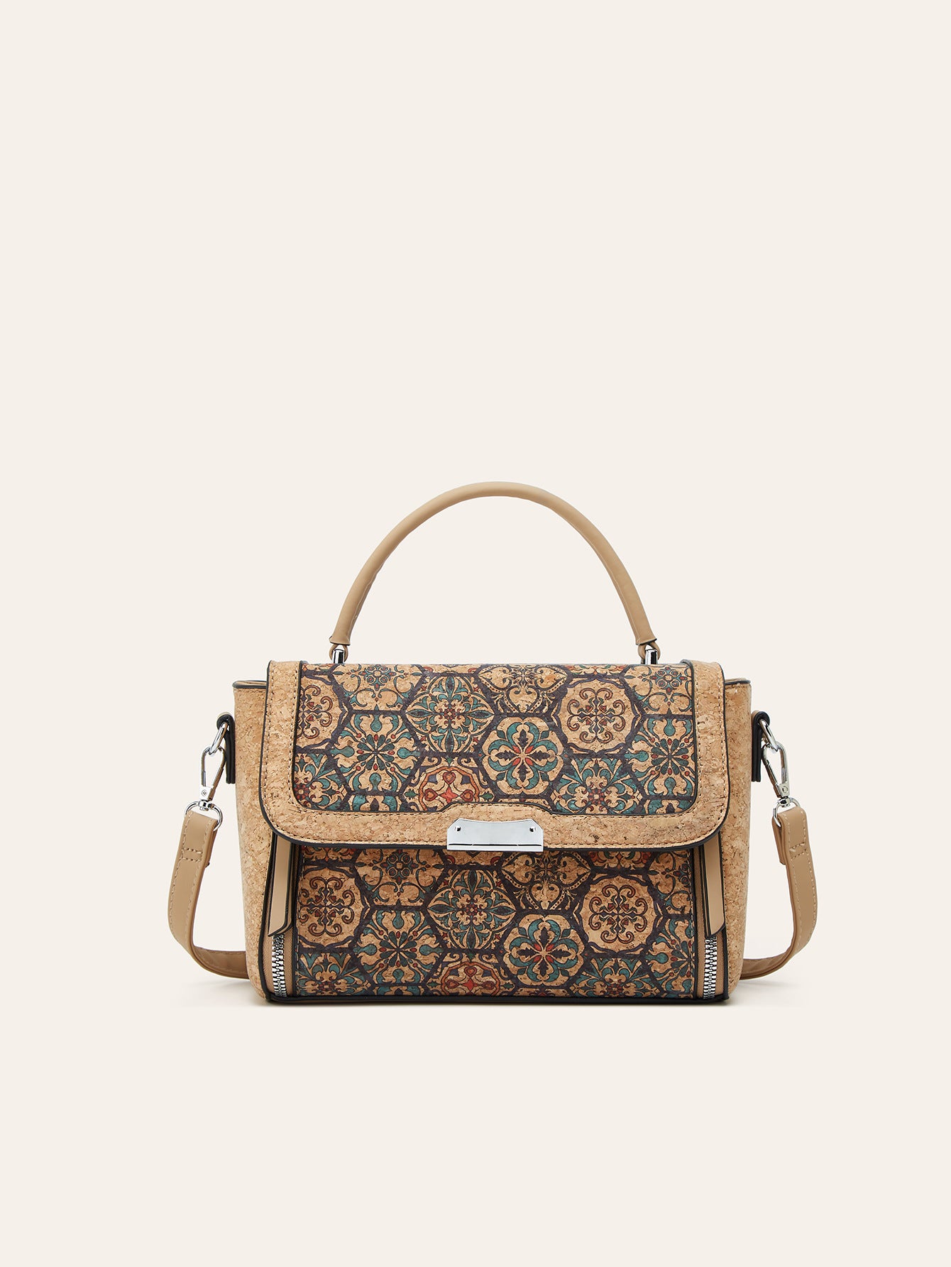 Cork Printed Fashion Trendy Unique National Bark Small Square Bags