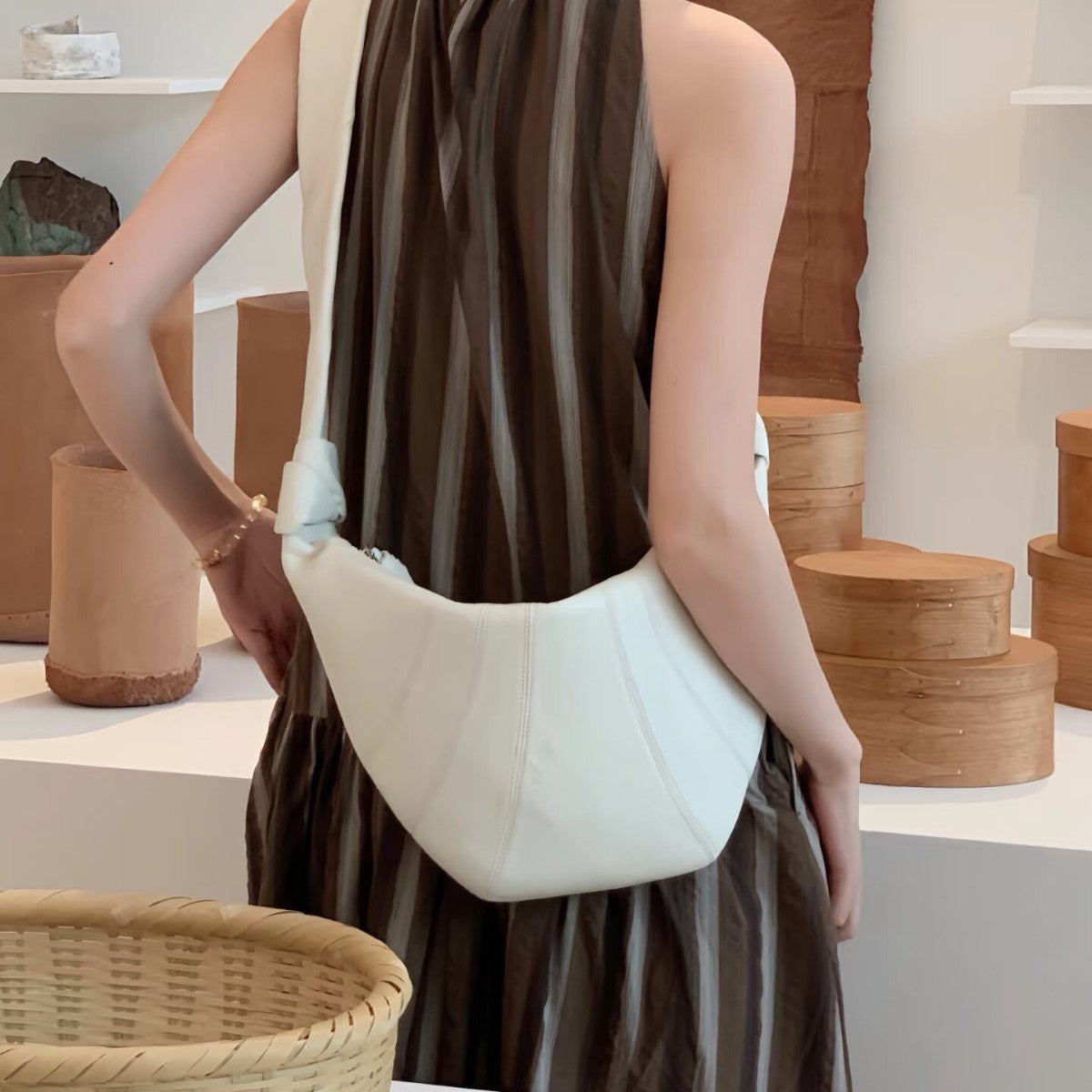 Neutral Croissant Kosong Idle Style Niche Bags