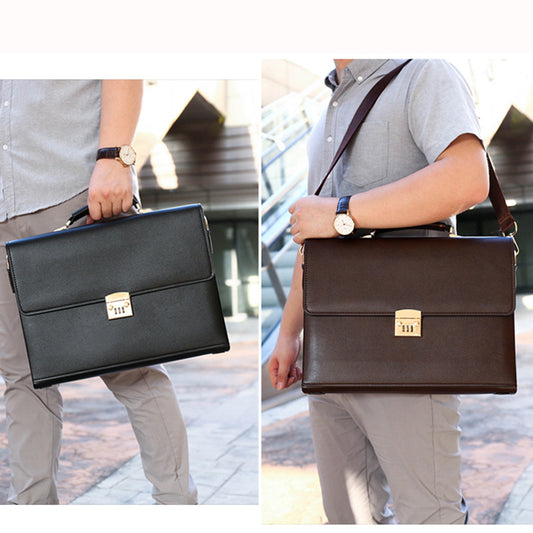 Men's Simple Business Password Large Capacity Computer Handbags