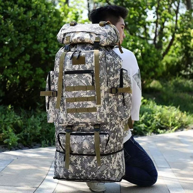 Women's & Men's Large Capacity Expansion Hiking Waterproof Breathable Outdoor Camouflage, Military Fan Bag