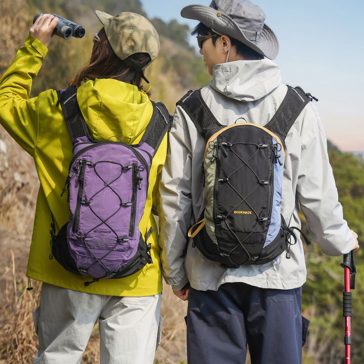 Women's & Men's Lightweight Contrast Color Large Capacity Waterproof Backpacks