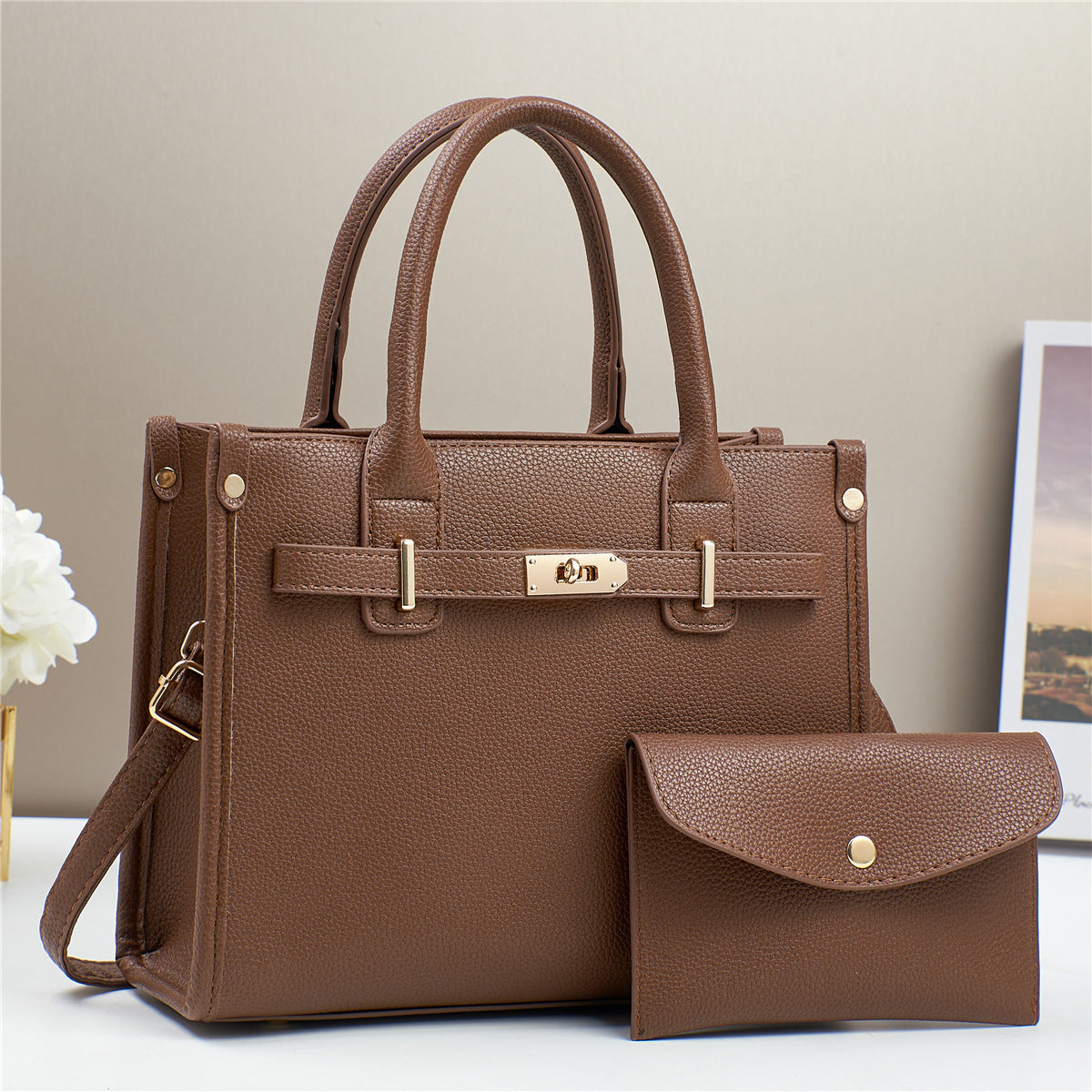 Women's Elegant Grandma Large Capacity Soft Leather Women's Handbag