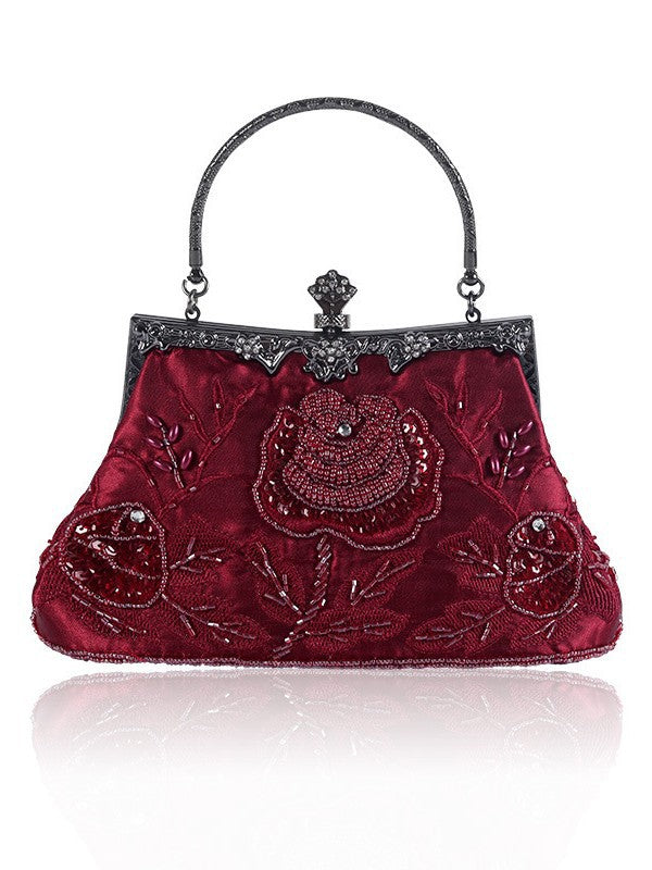 Retro Beaded Exquisite Clutch Handmade Embroidery Dinner Bag