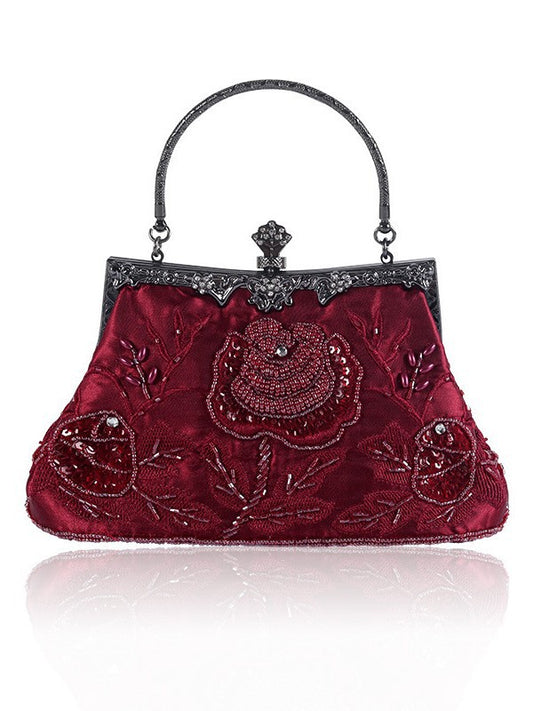 Retro Beaded Exquisite Clutch Handmade Embroidery Dinner Bag
