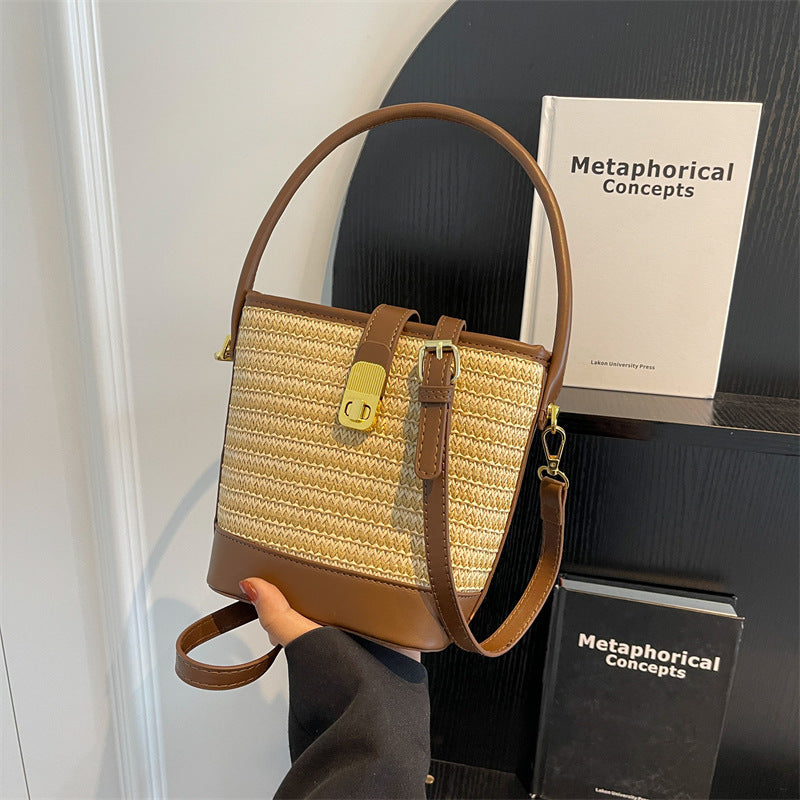 Knitting Female Advanced Texture Straw Fashion Women's Messenger Bag