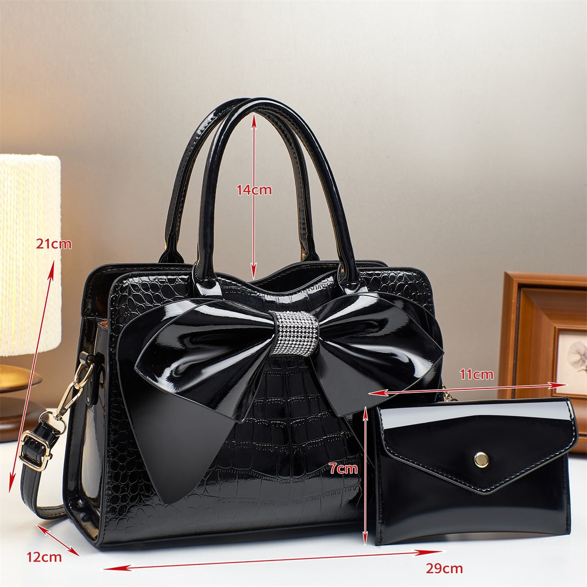 Comfortable Cool Innovative Attractive Two-piece Bow Women's Handbag