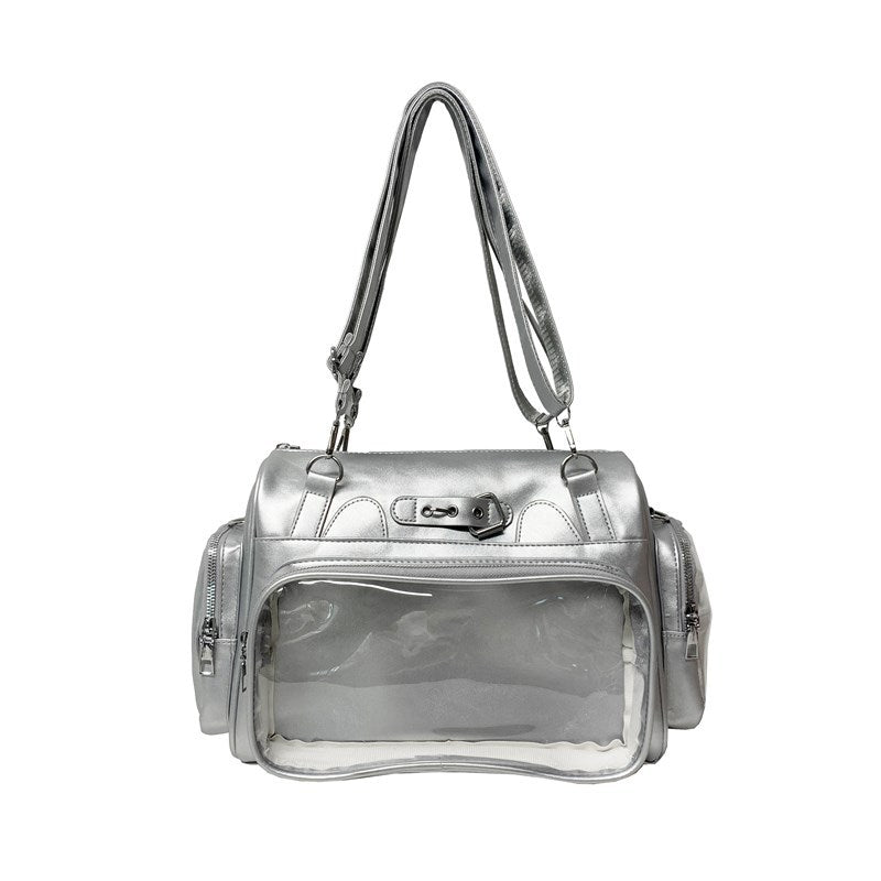Women's Transparent Cartoon Shoulders One College Style Women's Shoulder Bag