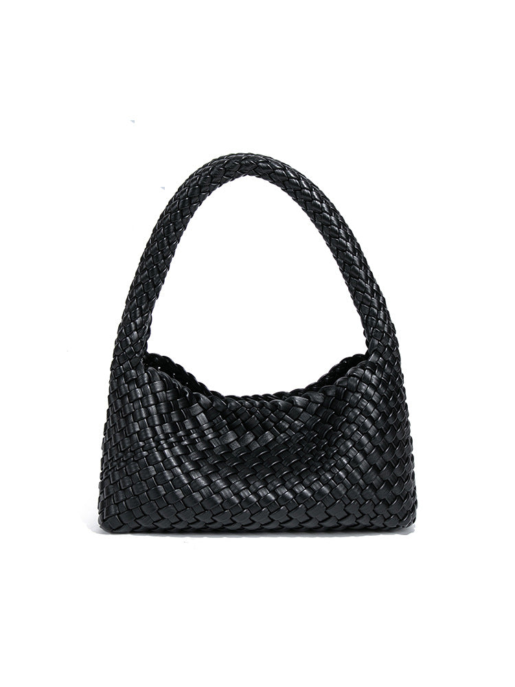 Women's Retro Composite Woven Hand Dumpling Versatile Lunch Bags