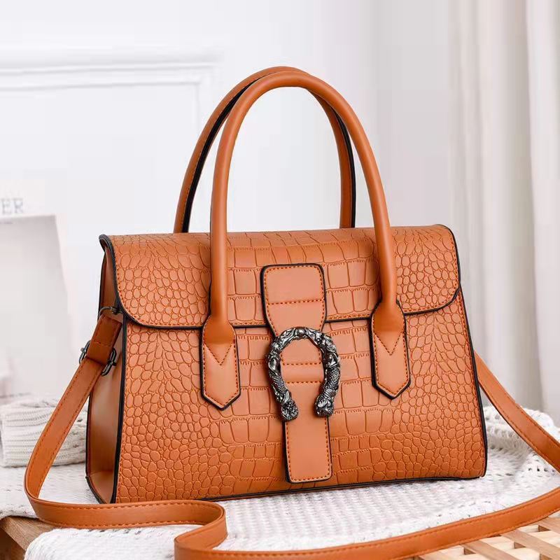 Stone Pattern Design Versatile Elegant Large Women's Handbag