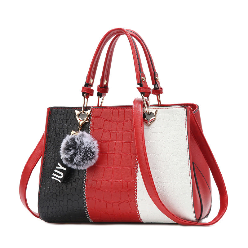Women's Color Contrast Patchwork Elegant Korean Fashion Women's Handbag