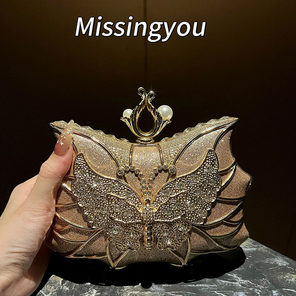 Diamond Banquet Clutch Exquisite Light Luxury Dinner Bag