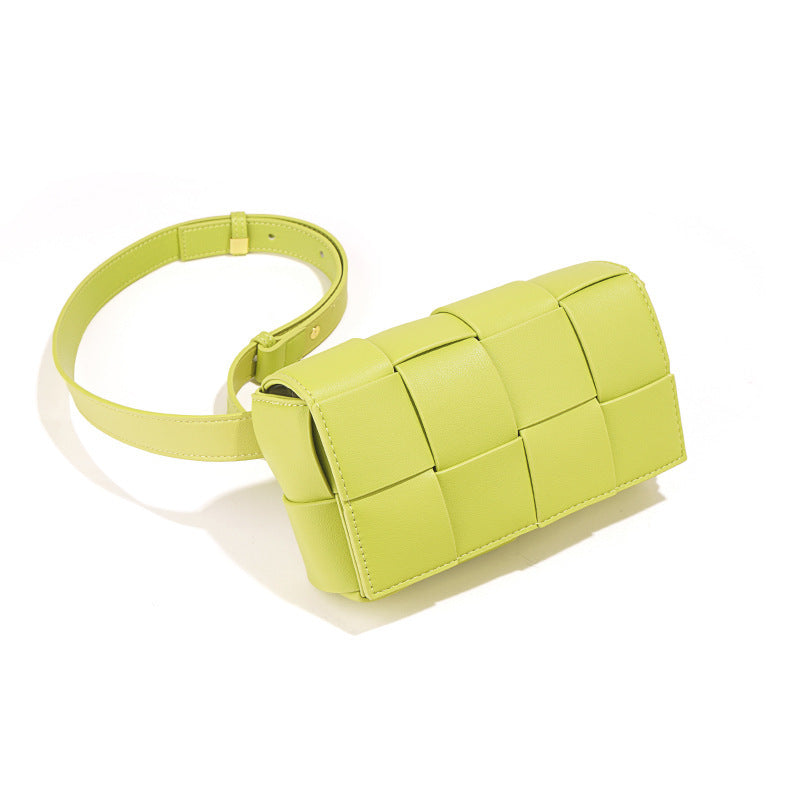 Women's Fashion More Than Braided Leather Method Candy Color Pillow Women's Shoulder Bag