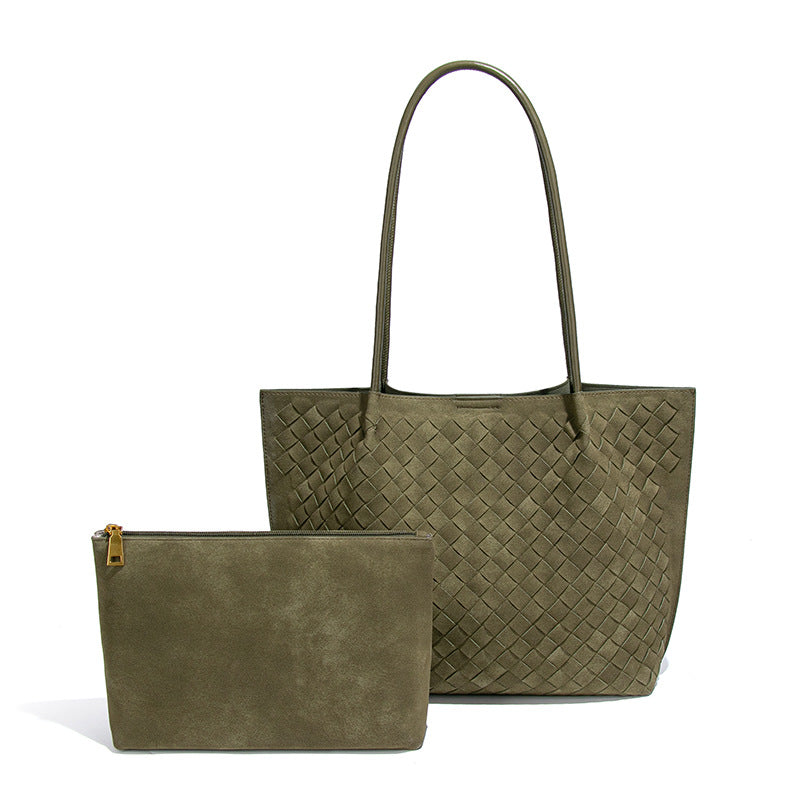 Women's Capacity Retro Woven Korean Style Trendy Tote Bags