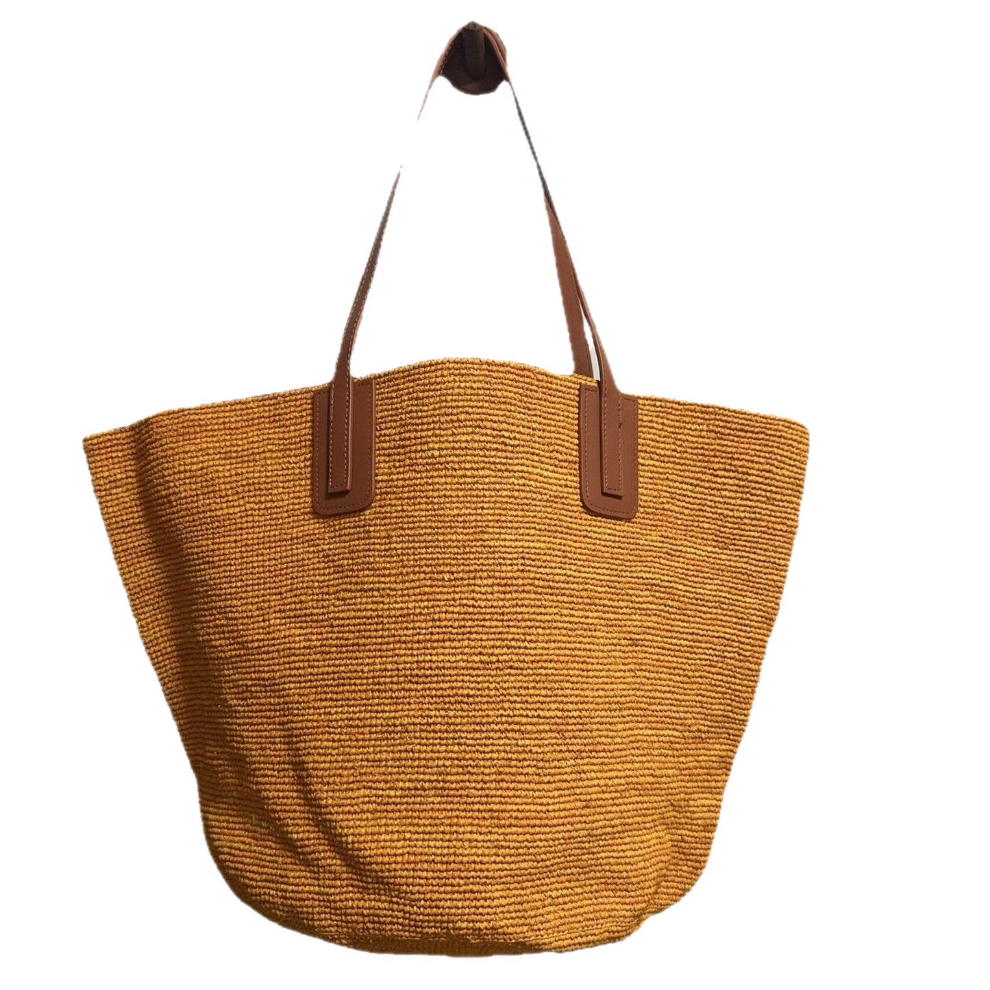 Women's Leather Strap Raffia Woven Seaside Holiday Women's Shoulder Bag