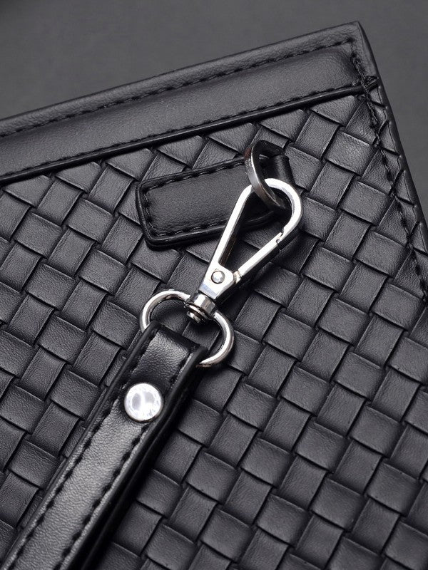 Men's Woven Pattern Large Capacity Business Envelope Bags