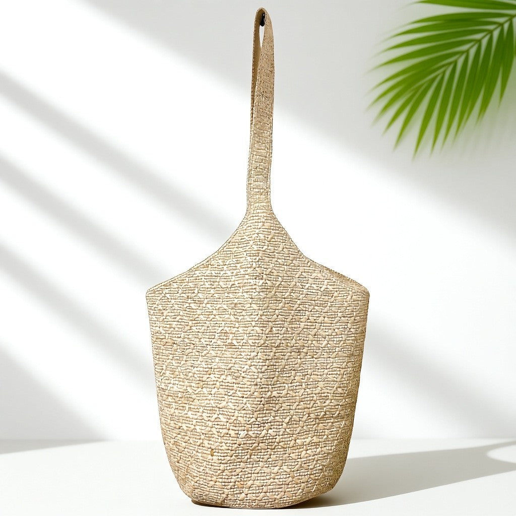 Women's Style Hand Crocheting Raffia Leisure Vacation Large Capacity Crocheted Women's Messenger Bag