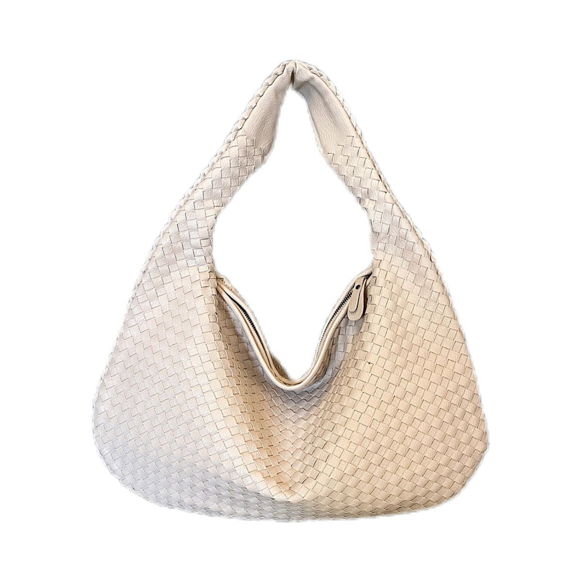 Fashion French Woven Leather Simple Atmospheric Crescent Underarm Shoulder Bags