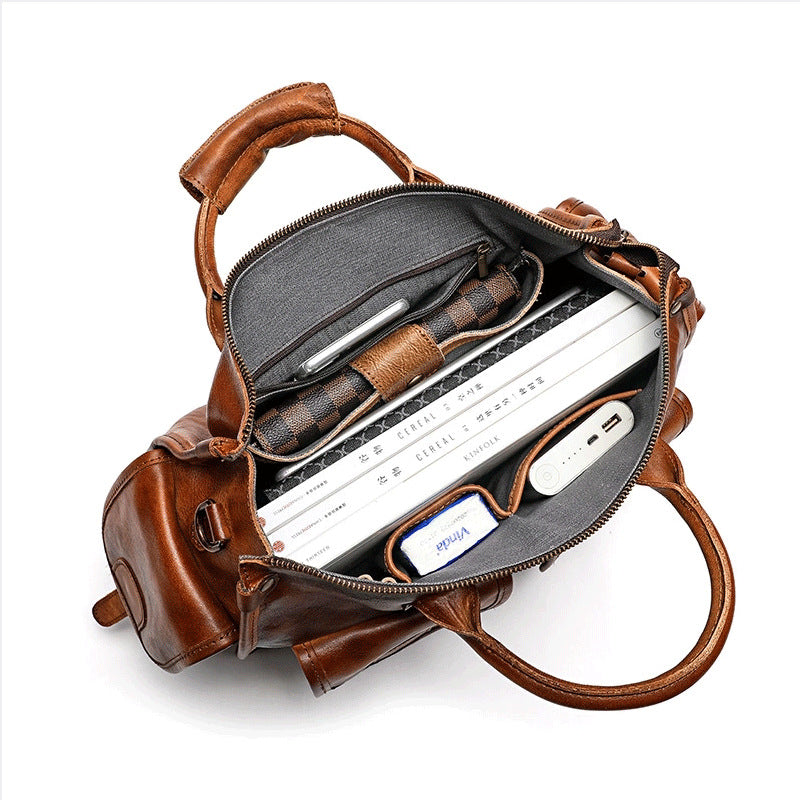 Color Leather First Layer Vegetable Tanning Bags