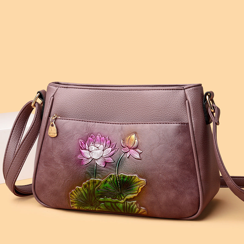 Women's Trendy Ethnic Style Retro Embossing Carved Artistic Bags