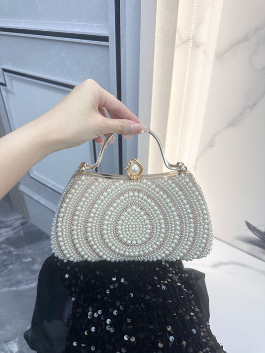 Stylish Banquet Dress Diamond Pearl Clutch Bags