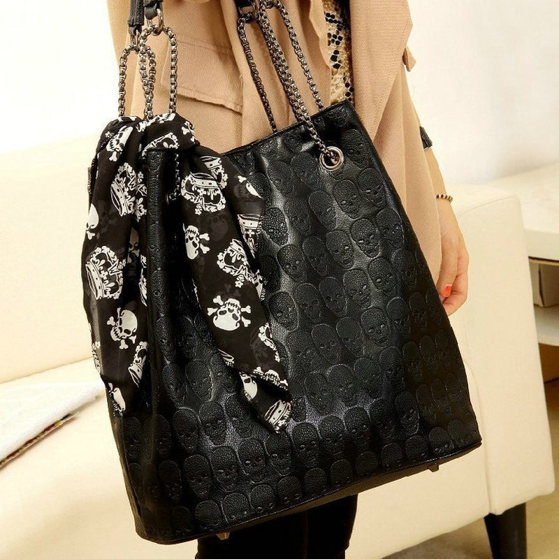 Creative Women's Korean Trendy Skull Two-piece Bags