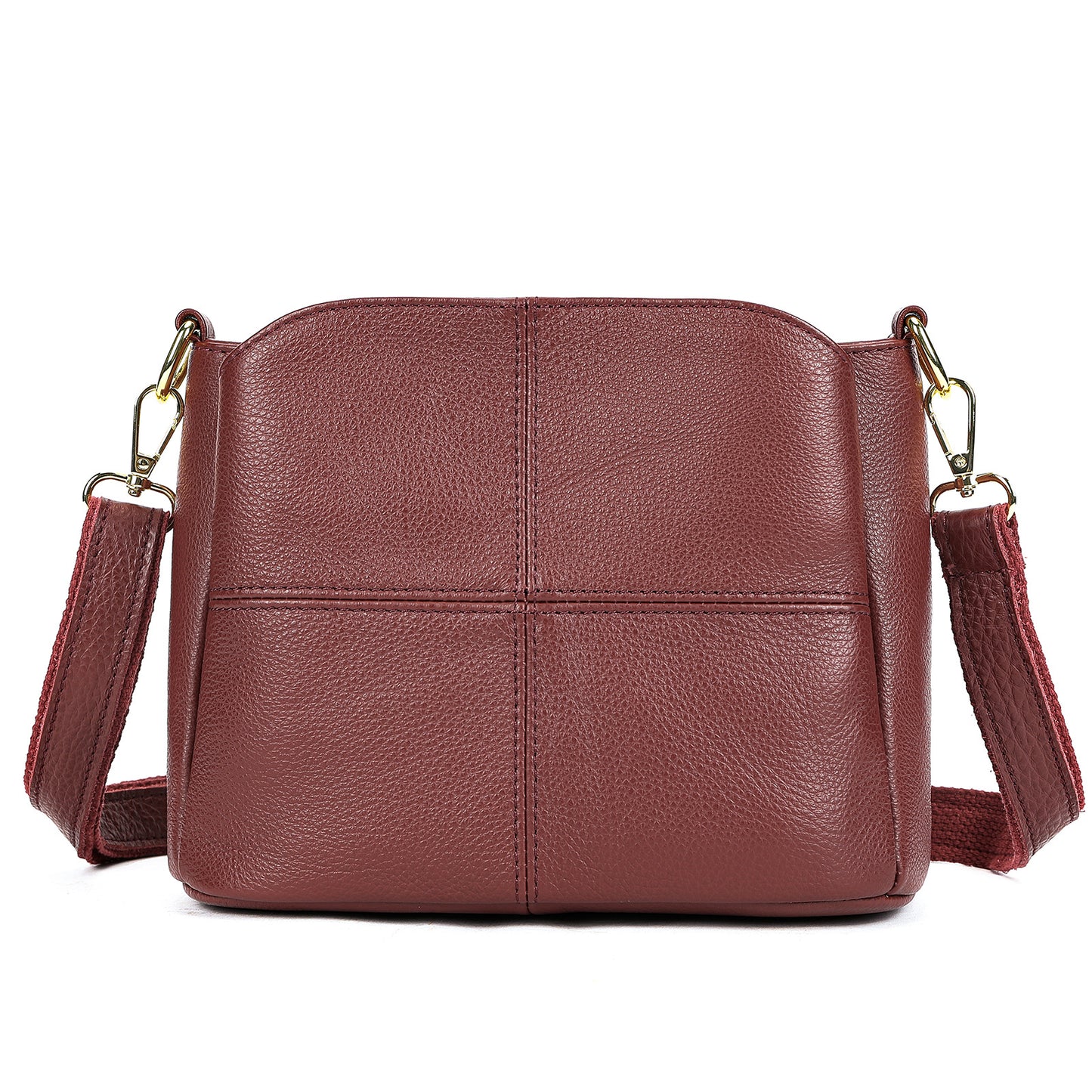 Women's Leather First Layer Cowhide Large Capacity Women's Messenger Bag