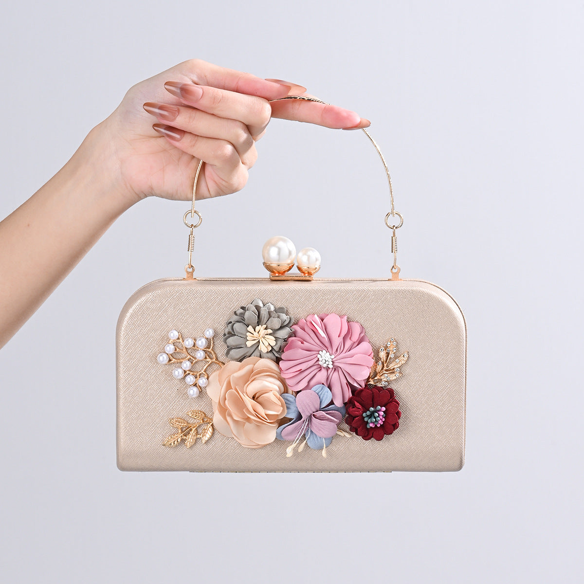 Clutch Flowers Female Temperament Wild Bridal Gown Dinner Bag
