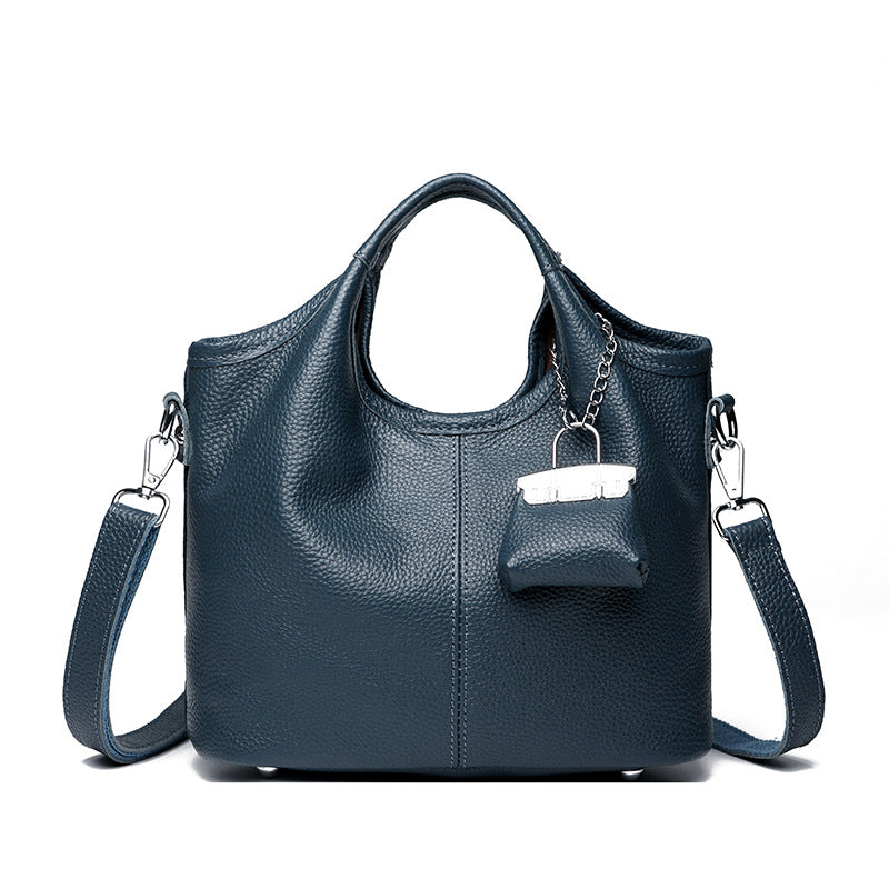 Women's First Layer Cowhide Fashion Commuter Large Capacity Handbags