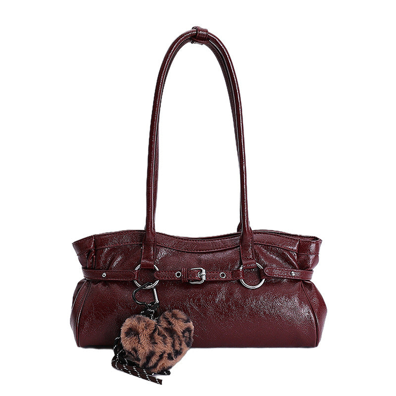 Retro Large Capacity Fashion Locomotive Style For Commuting Western Underarm Bag