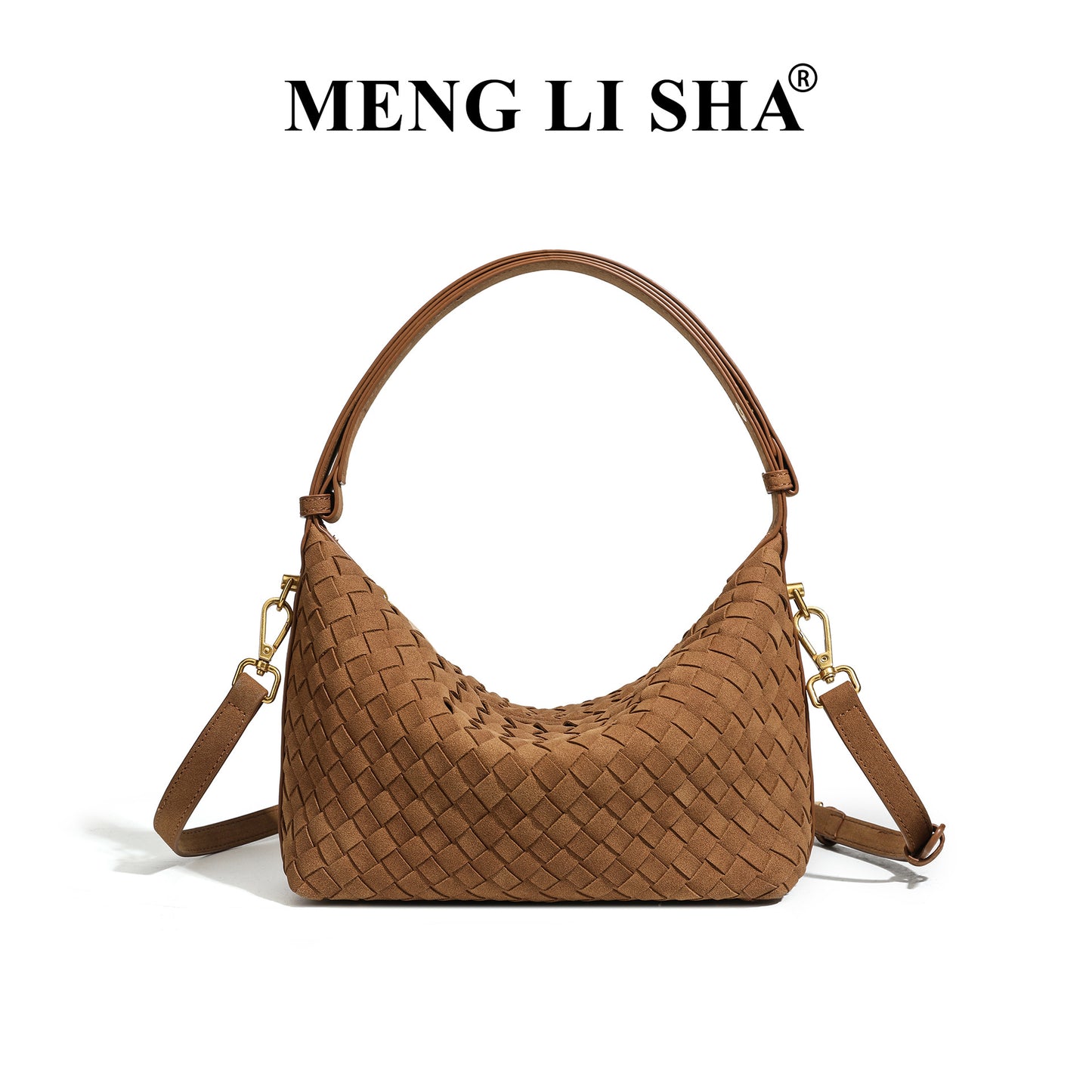 Women's Niche Matte Leather Woven Simple Retro Commuter Bags