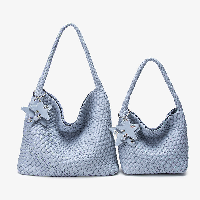 Women's Woven Fashion Large Capacity Pendant Tote Bags