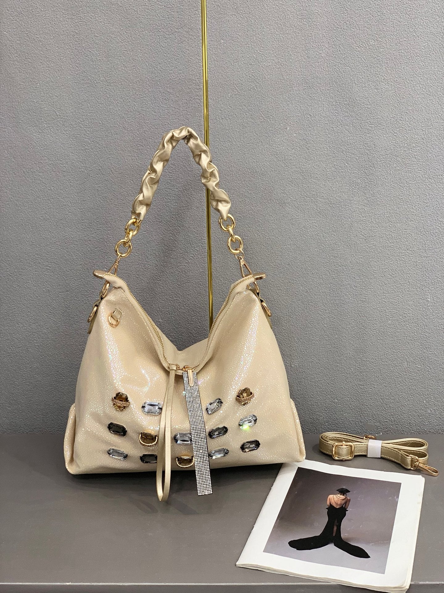 Women's Fashion Rhinestone Sequins Large Capacity Fashionable Bags