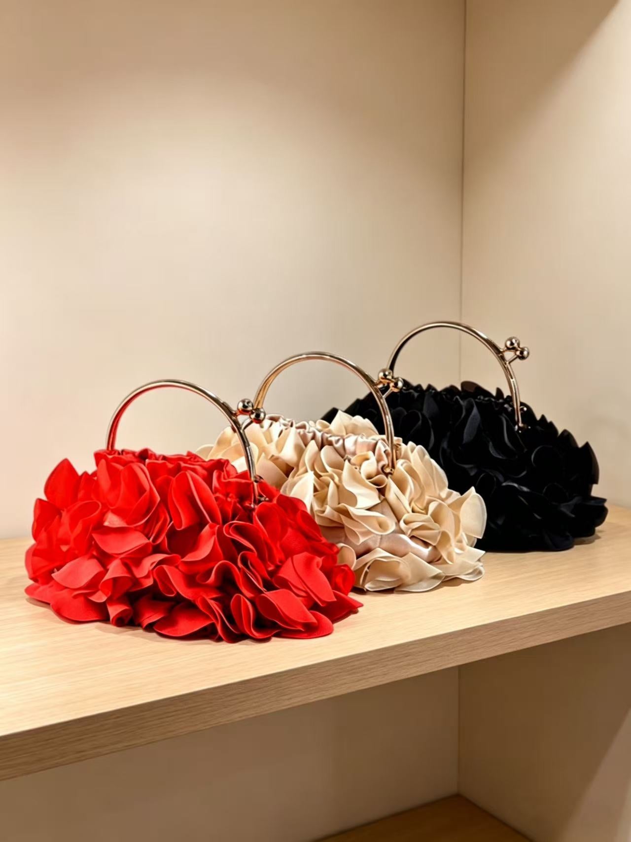 Women's Flower Retro Dress Party Clutch Dinner Bag