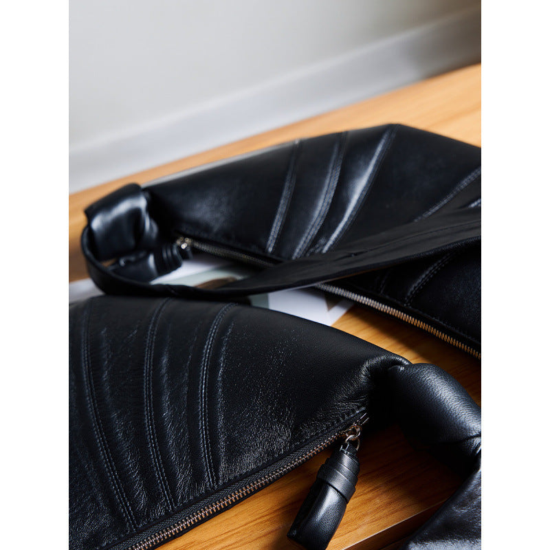 Women's Niche First Layer Sheepskin Lazy Feeling Women's Messenger Bag