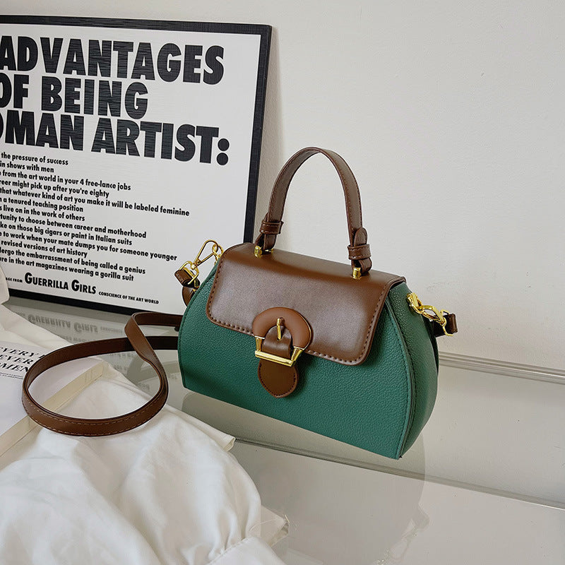 Women's Fashion Color Contrast Portable Minority Popular Bags