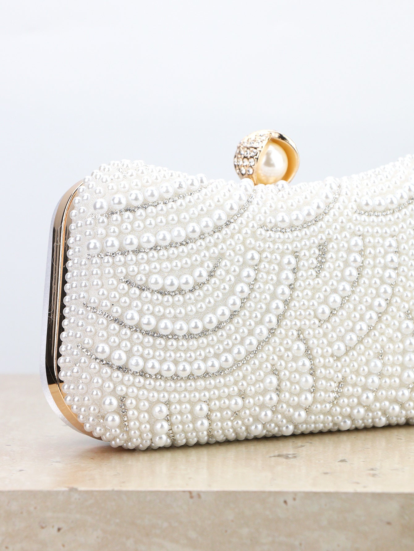 Women's Exquisite Party Banquet Pearl Clutch Beaded Dinner Bag