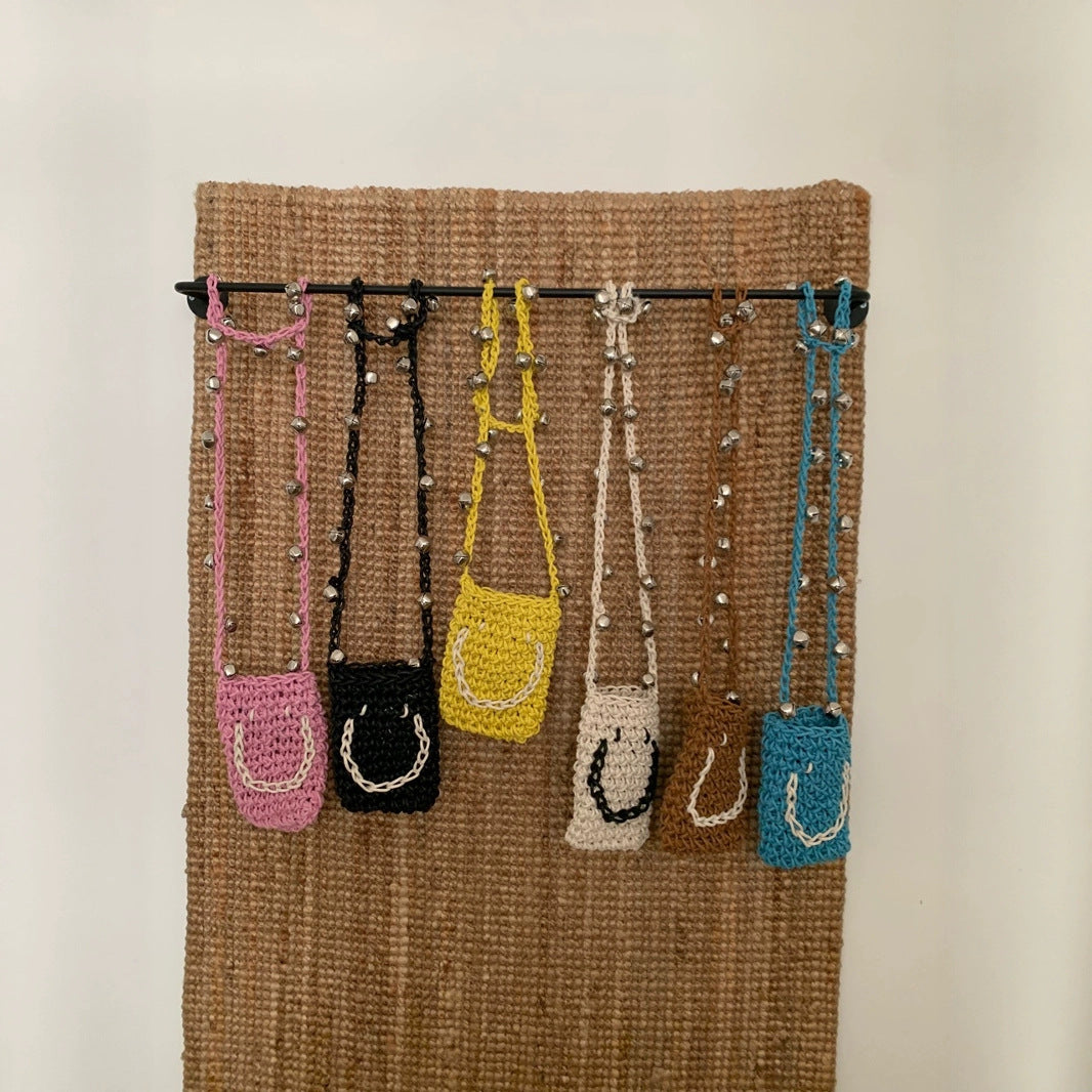 Women's Smiling Face Cute Change Mobile Matching Bell Phone Bags