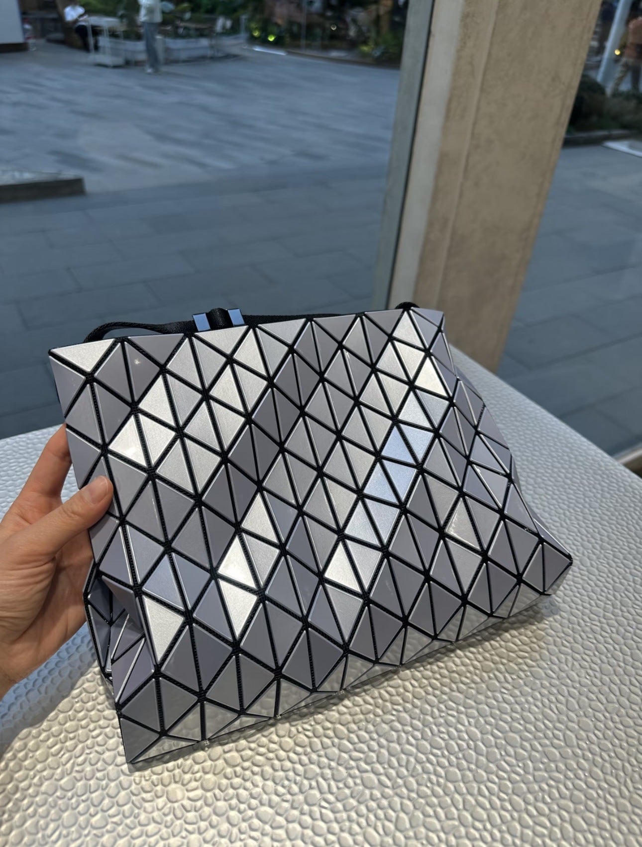 Women's Rhombic Vertical Honeycomb Fashion Metal Diamond Bags