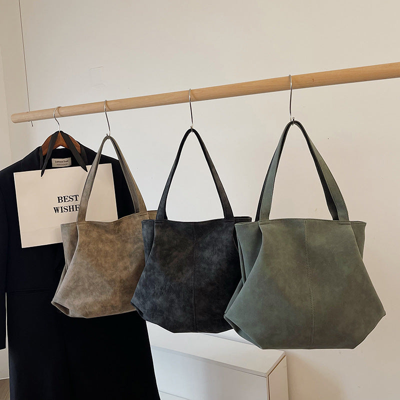 Women's Leather Commuter Underarm Large Capacity Totes Leisure Bags