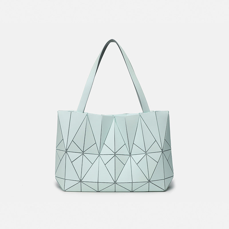 Women's Fashion Rhombus Simple Lotus Leaf Women's Shoulder Bag