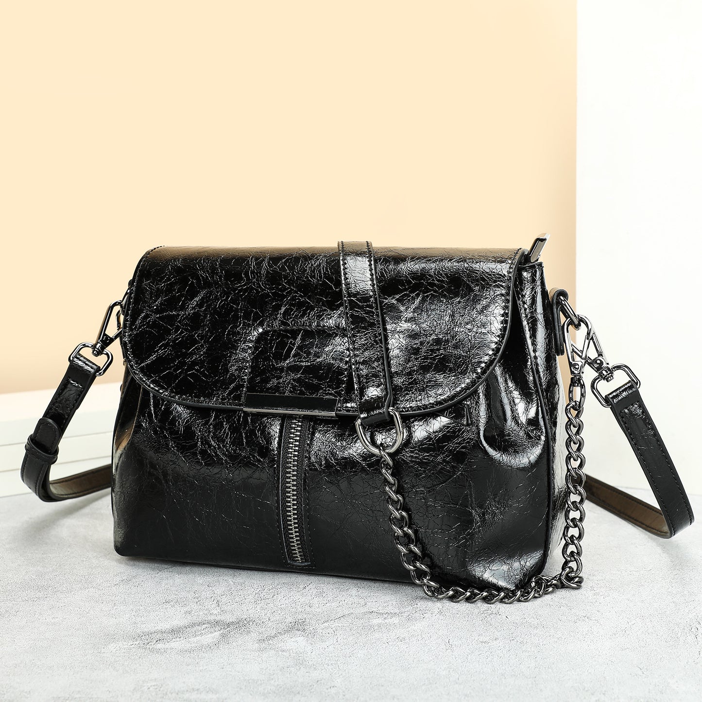 Wild Berry Genuine Leather For Large Capacity High Sense Bucket Bags